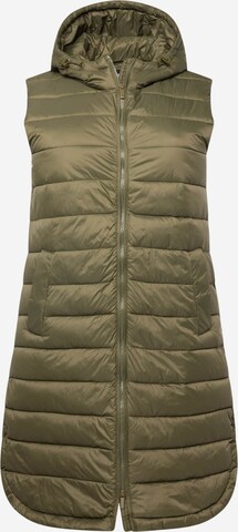 ONLY Carmakoma Bodywarmer 'MELODY' in Groen: voorkant