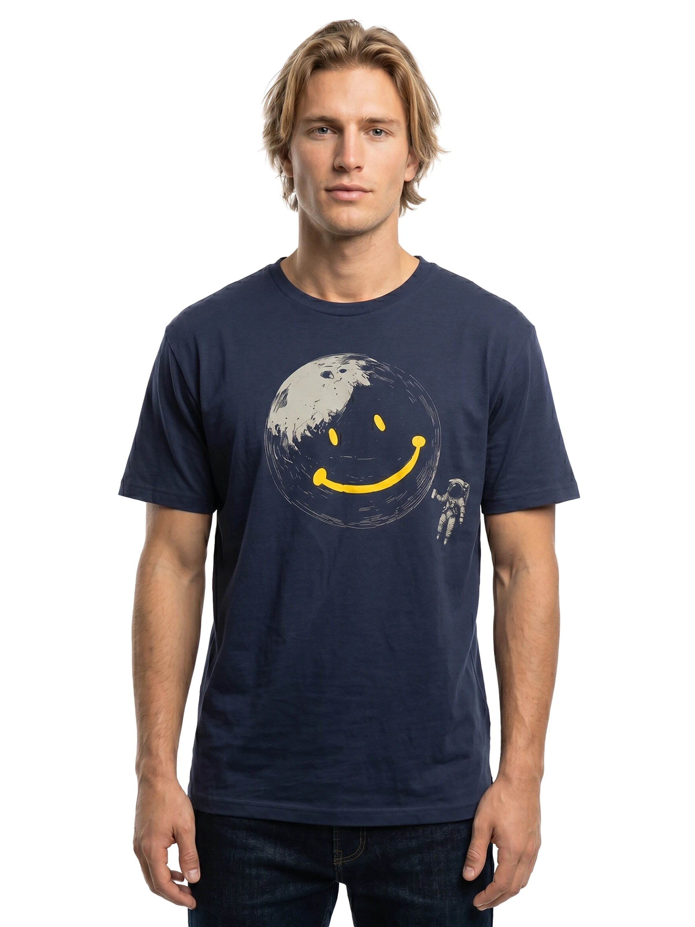 MAKAYA Shirt 'Astro-Smile' in Blue