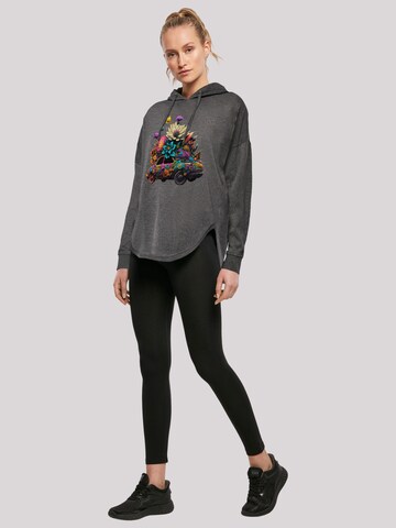 F4NT4STIC Sweatshirt 'Blumen Auto' in Grijs