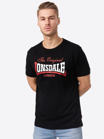 LONSDALE Футболка 'Aldingham' в Черный: спереди