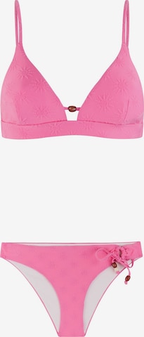 PROTEST Triangel Bikini 'PRTMermaid' in Roze: voorkant