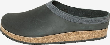 Stegmann Clogs 'Leather' in Schwarz: Vorderseite