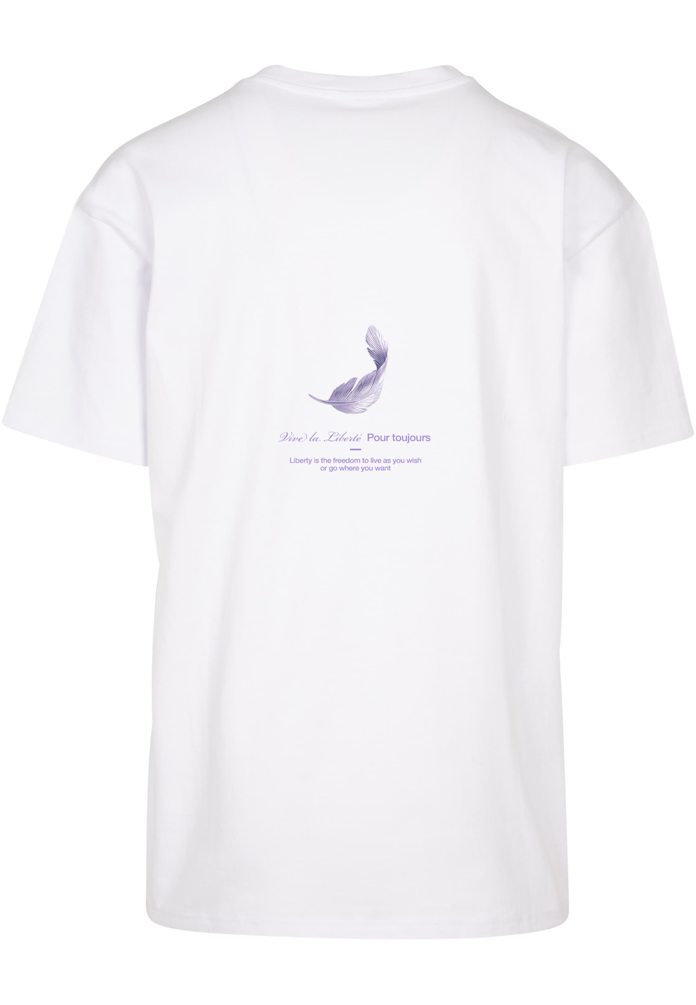 Maglietta 'Vive la Liberte' di Mister Tee in bianco