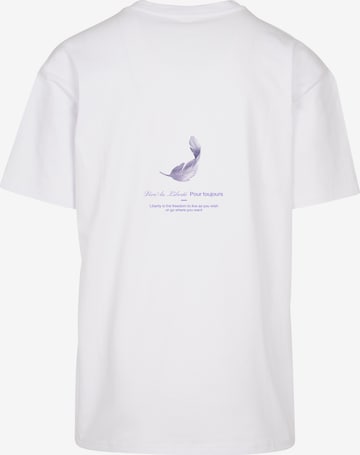 Maglietta 'Vive la Liberte' di Mister Tee in bianco