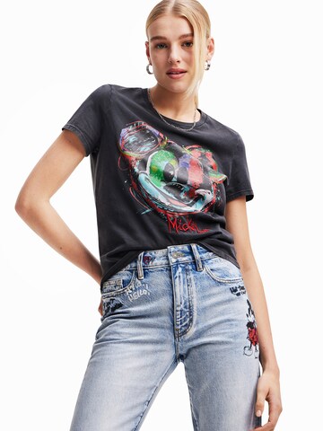 T-shirt 'MICKEY ARTY' Desigual en noir : devant