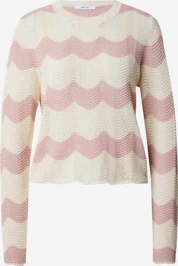 ABOUT YOU Neulepaita 'Senta' värissä roosa / valkoinen, Tuotenäkymä