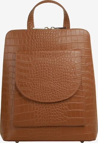 Sac à dos Cluty en marron : devant