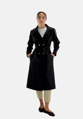 Manteau mi-saison Elara en noir