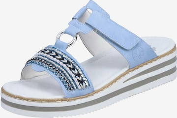 Rieker Mules in Blue: front