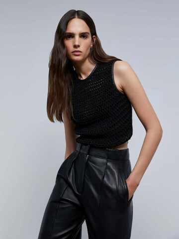 Scalpers Knitted Top in Black