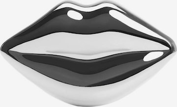 MANGO Clutch 'hft lips' in Silver: front