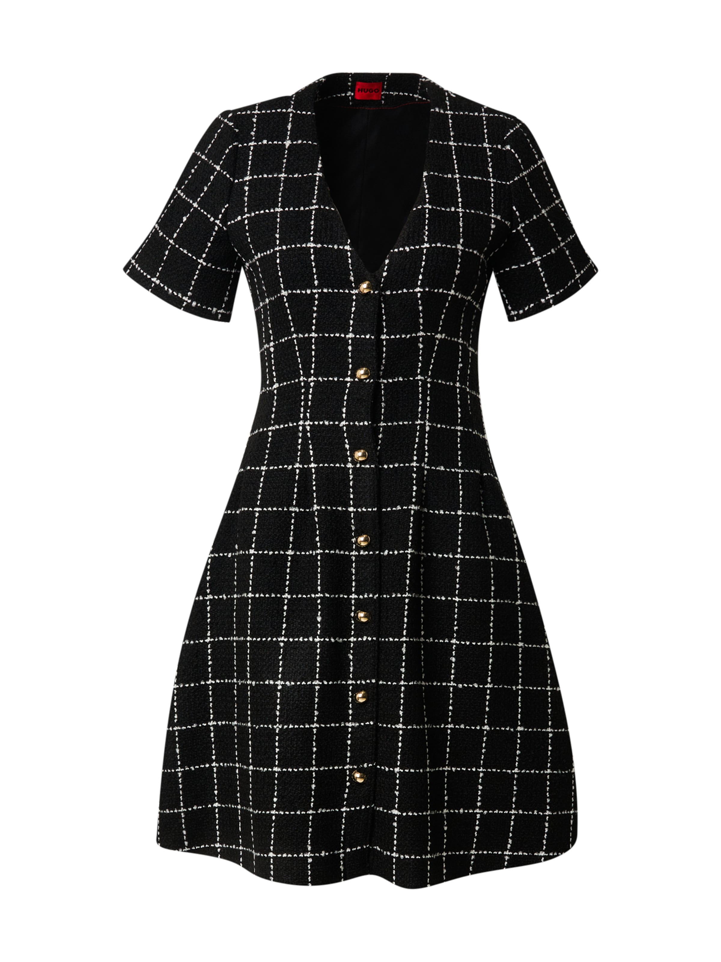 HUGO Jurk 'Kikla-1' in Zwart: voorkant