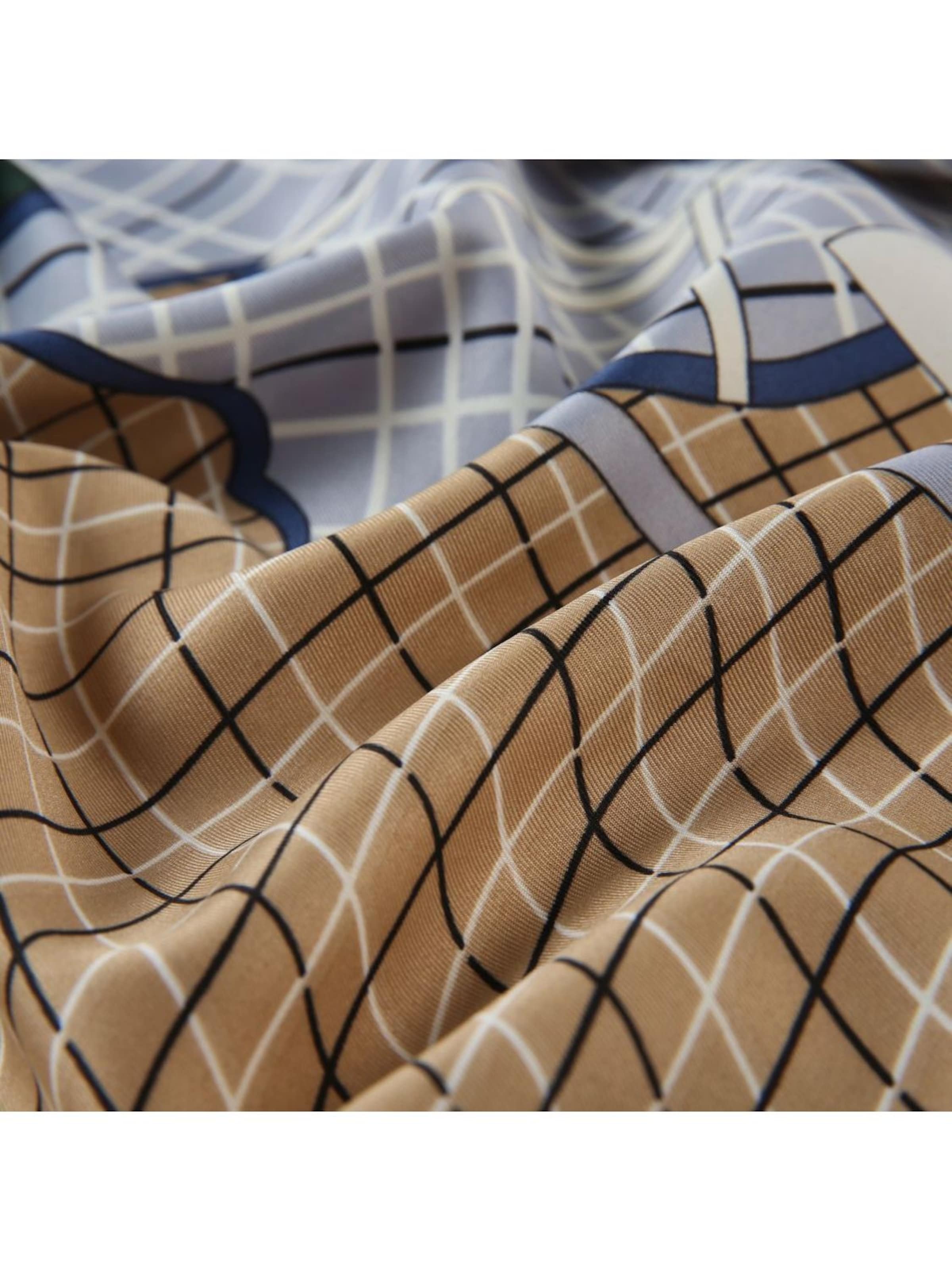 Écharpe 'Grand carré de Soie Eleganthorse Zoé' alberto cabale en jaune