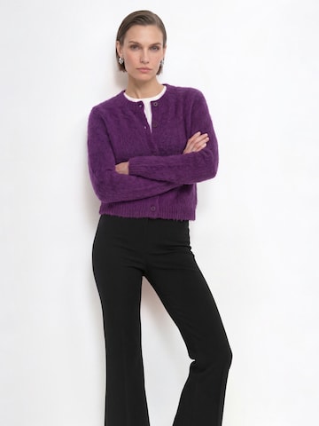 Rich & Royal Gebreid vest in Lila: voorkant