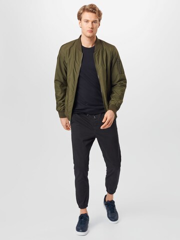 JACK & JONES Tapered Παντελόνι 'Gordon Lane' σε μαύρο