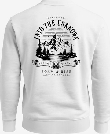 Neverless Sweatshirt 'Into the Unknown' in White: front
