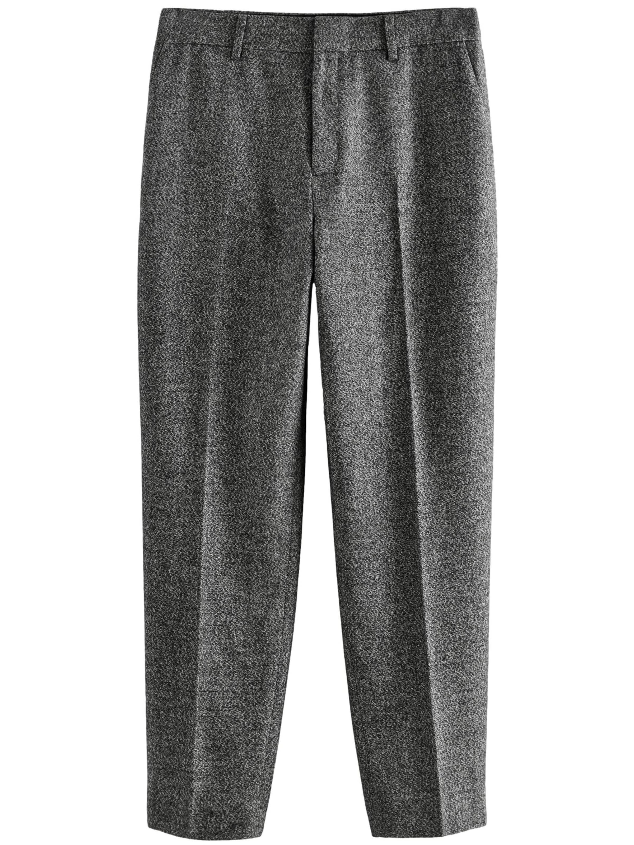 Coupe slim Pantalon à plis Next en gris : devant