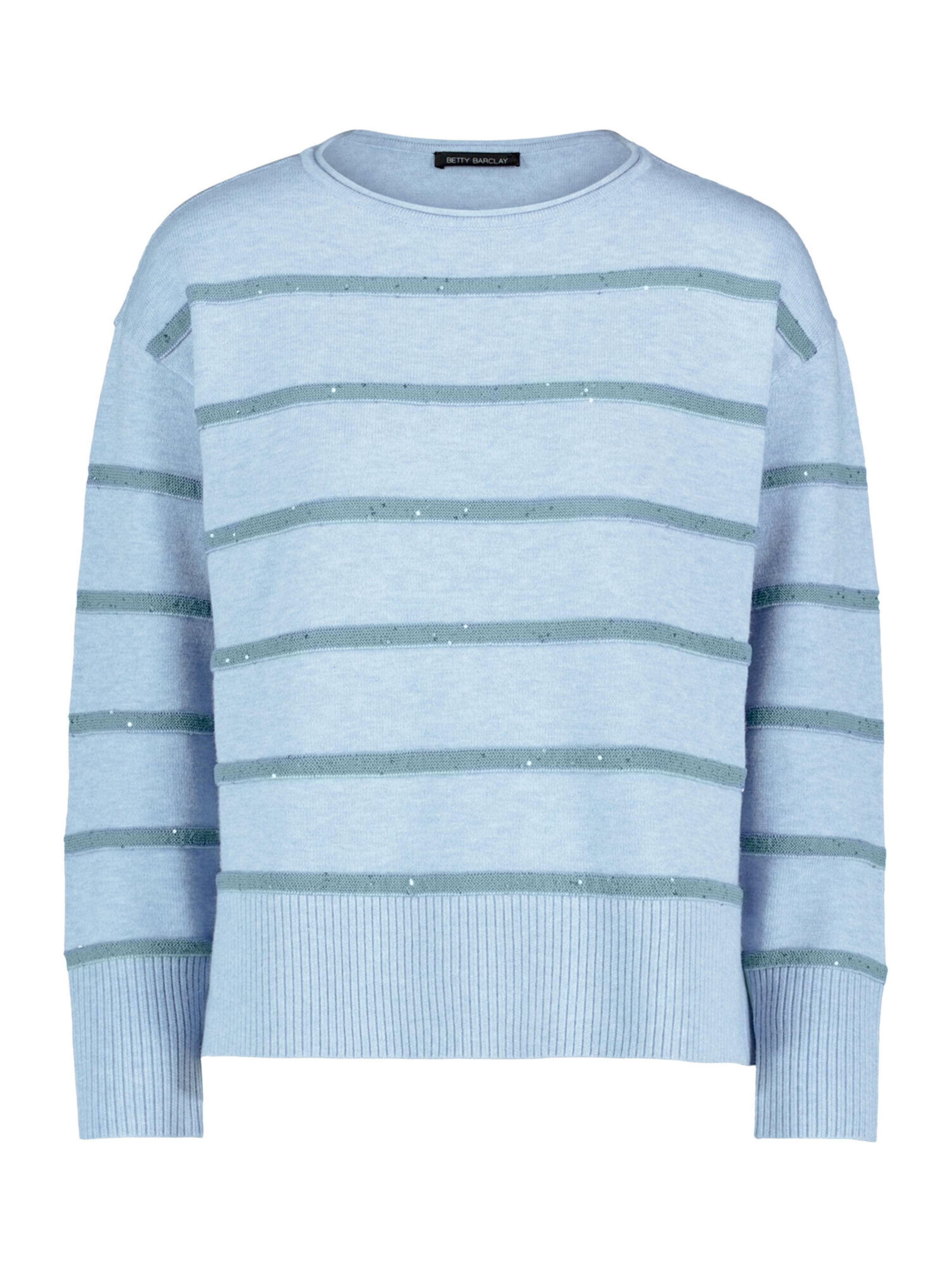 Betty Barclay Strickpullover mit Pailletten in Blau: Vorderseite
