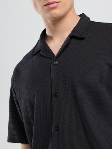 America Today Regular fit Button Up Shirt in Black