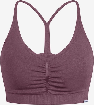 Haut de sport 'Solid Scrunch' Smilodox en violet : devant