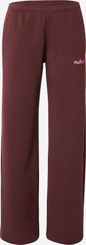 raudona Nike Sportswear Laisvas Kelnės 'PHNX FLC': priekis