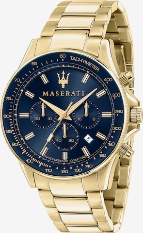 Maserati Analog Watch 'Sfida' in Gold: front