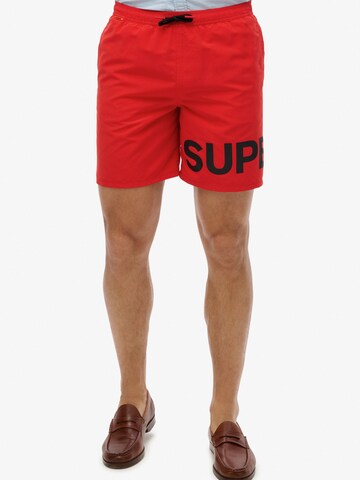 Superdry Zwemshorts in Rood: voorkant