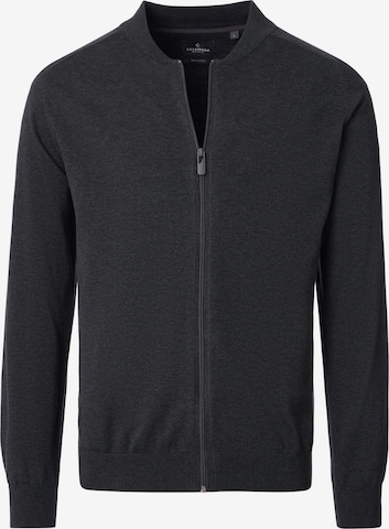 CASAMODA Knit Cardigan 'Basic' in Grey: front