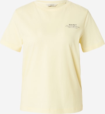 GANT - Camiseta en amarillo: frente