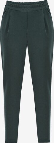 Coupe slim Pantalon à pince 'ERYKA' Karko en vert : devant