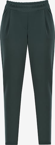 Slimfit Pantaloni con pieghe 'ERYKA' di Karko in verde: frontale