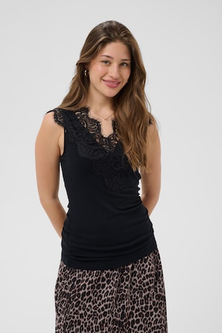 Cream Top 'Juvia' – černá: přední strana