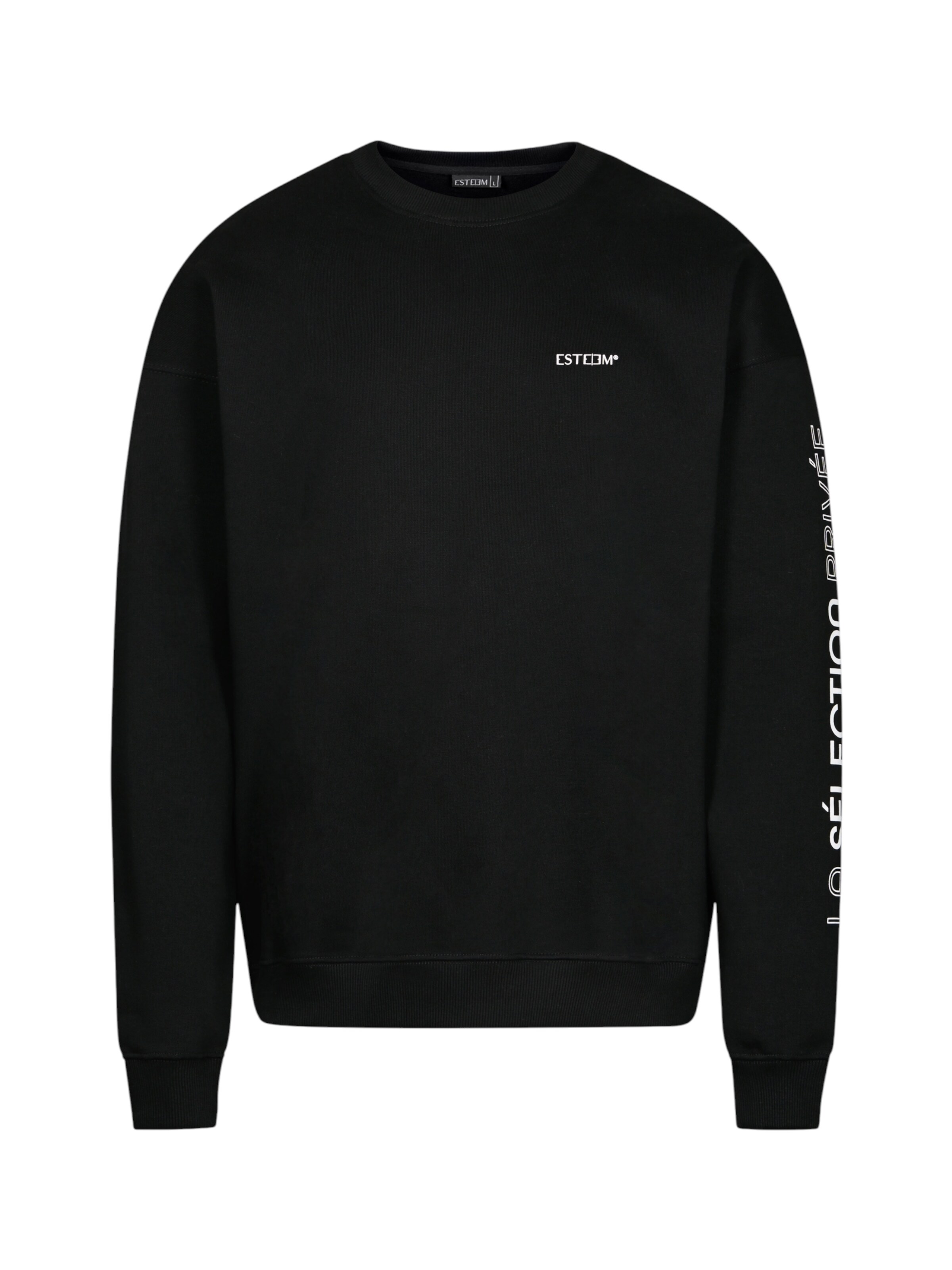 ESTEEM Collegepaita 'Sélection Privée' värissä musta: etupuoli