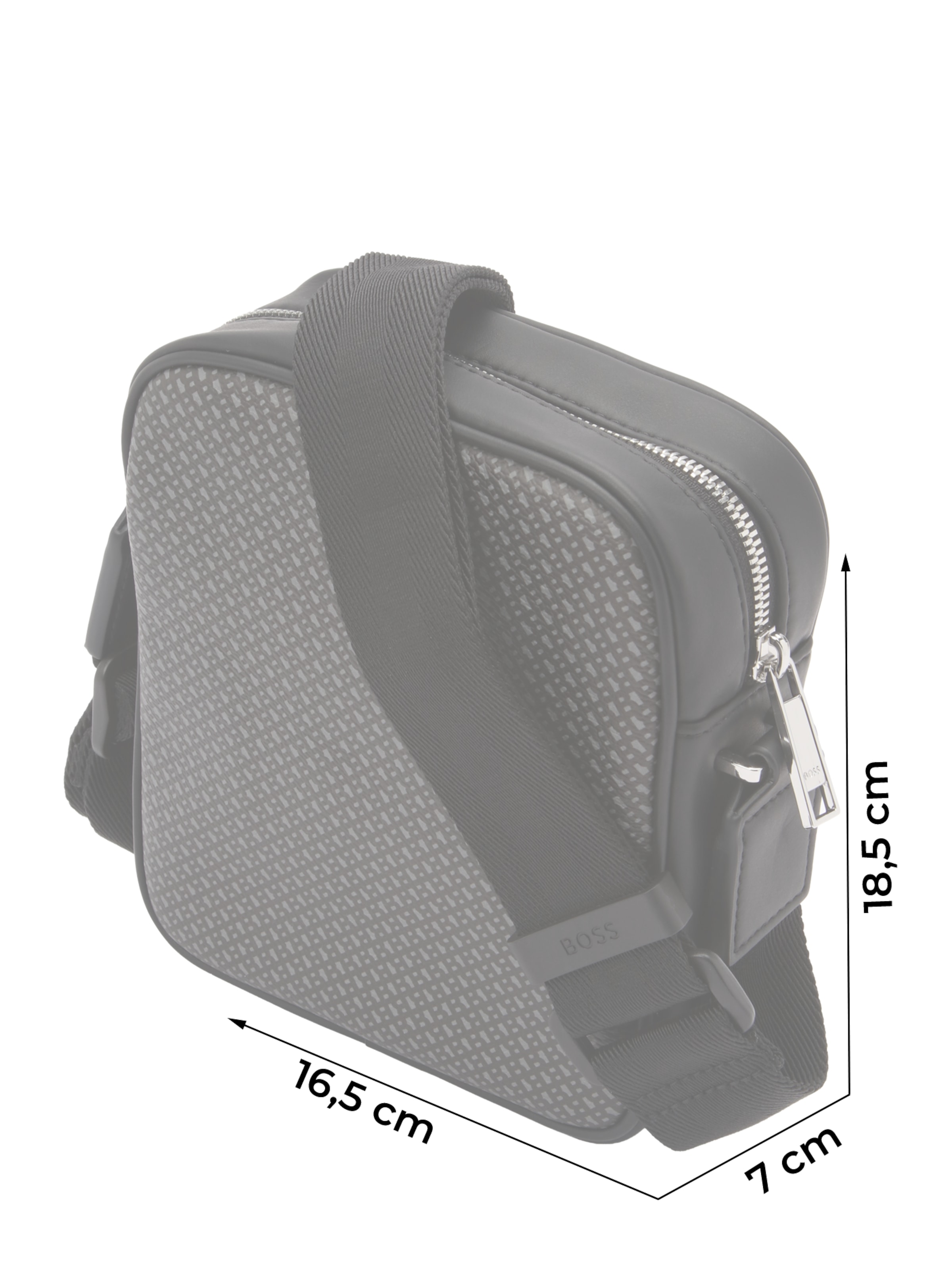 BOSS - Mala de ombro 'Ray' em preto