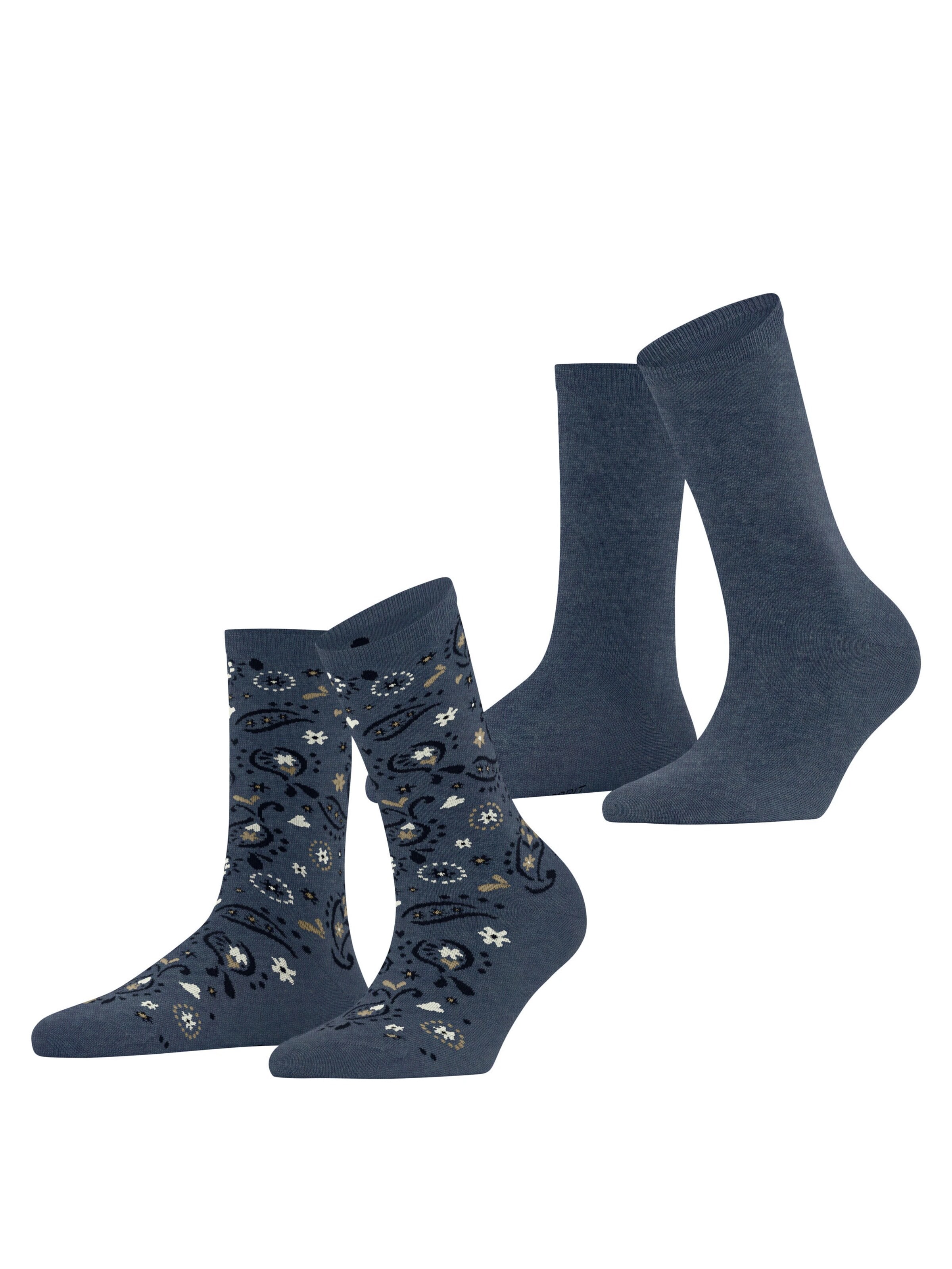 ESPRIT Socken 'Soft Paiyley 2-Pack'‌‌‌ in Blau: Vorderseite