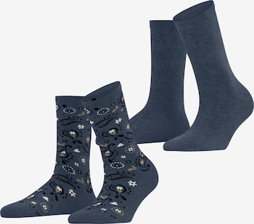 ESPRIT Socken 'Soft Paiyley 2-Pack' in Blau: Vorderseite