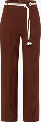 Les Lunes Flared Broek 'Lauren' in Bruin: voorkant