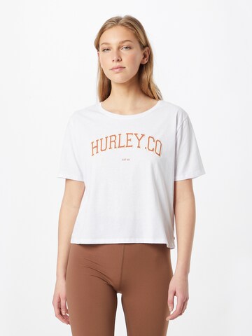 T-shirt fonctionnel Hurley en blanc : devant