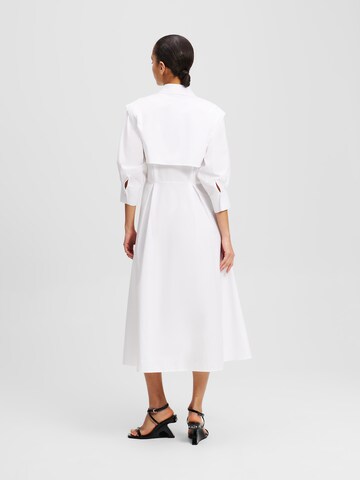 Karl Lagerfeld - Vestido camisero en blanco