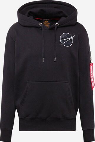 ALPHA INDUSTRIES Sweatshirt 'Dark Side' in Schwarz: predná strana