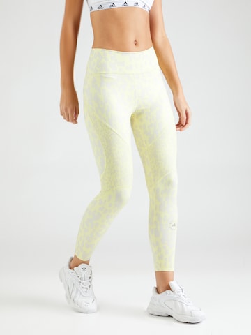 ADIDAS BY STELLA MCCARTNEY Skinny Workout Pants 'True Purpose Optime' in Yellow: front