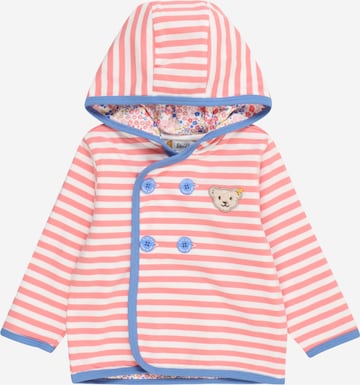 Steiff Collection Zip-Up Hoodie in Pink: front