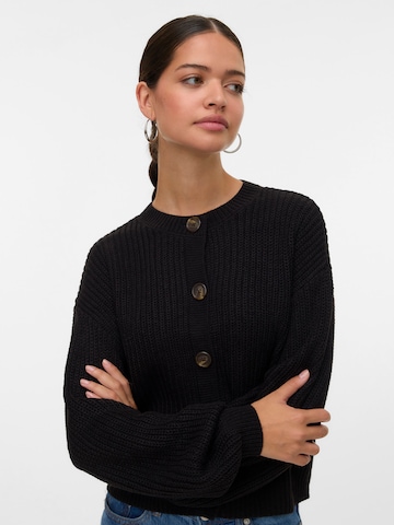 Cardigan 'VMLEA' VERO MODA en noir : devant
