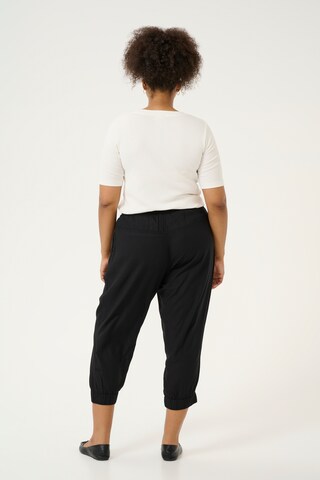 KAFFE CURVE Tapered Trousers 'KCmille' in Black