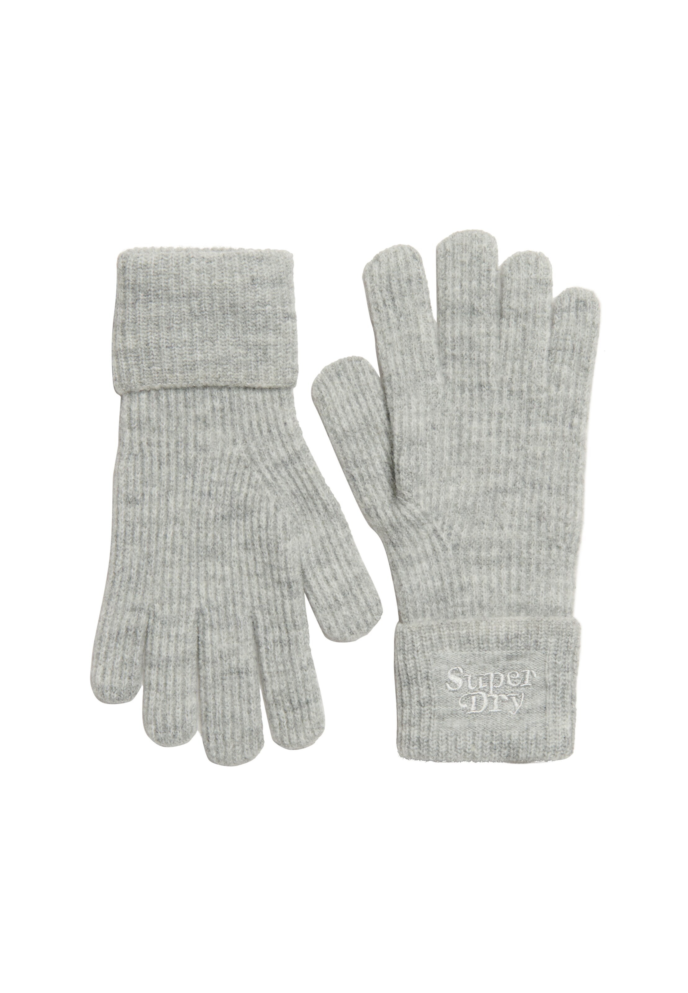 Superdry Vingerhandschoenen in Grijs: voorkant