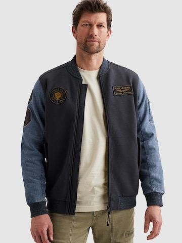 Giacca di mezza stagione 'Hybrid jacket with badges' di PME Legend in blu: frontale