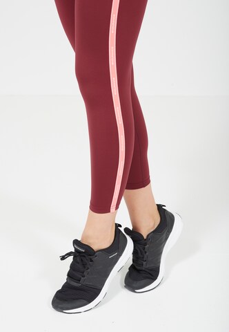 ENDURANCE Skinny Workout Pants 'Sadiya' in Red