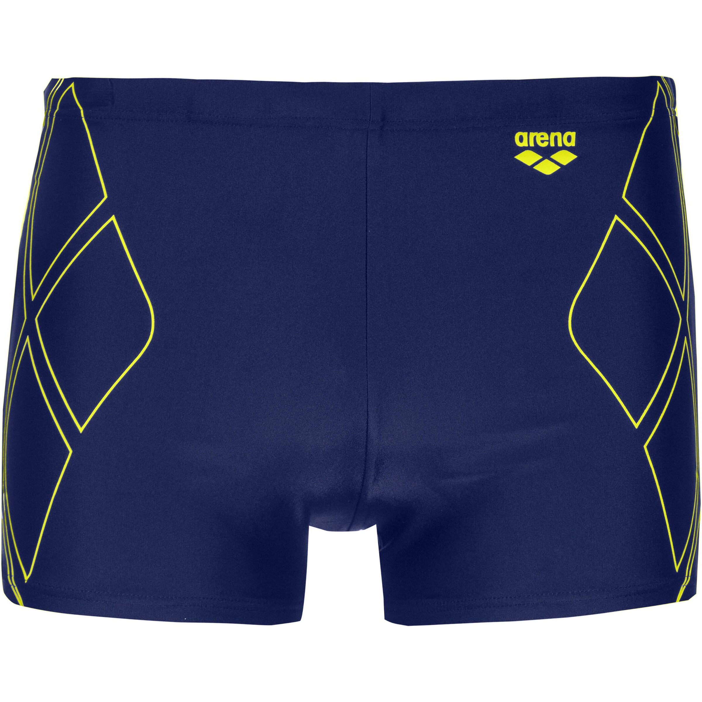 ARENA Sportbadehose 'Graphic' in navy / gelb, Produktansicht