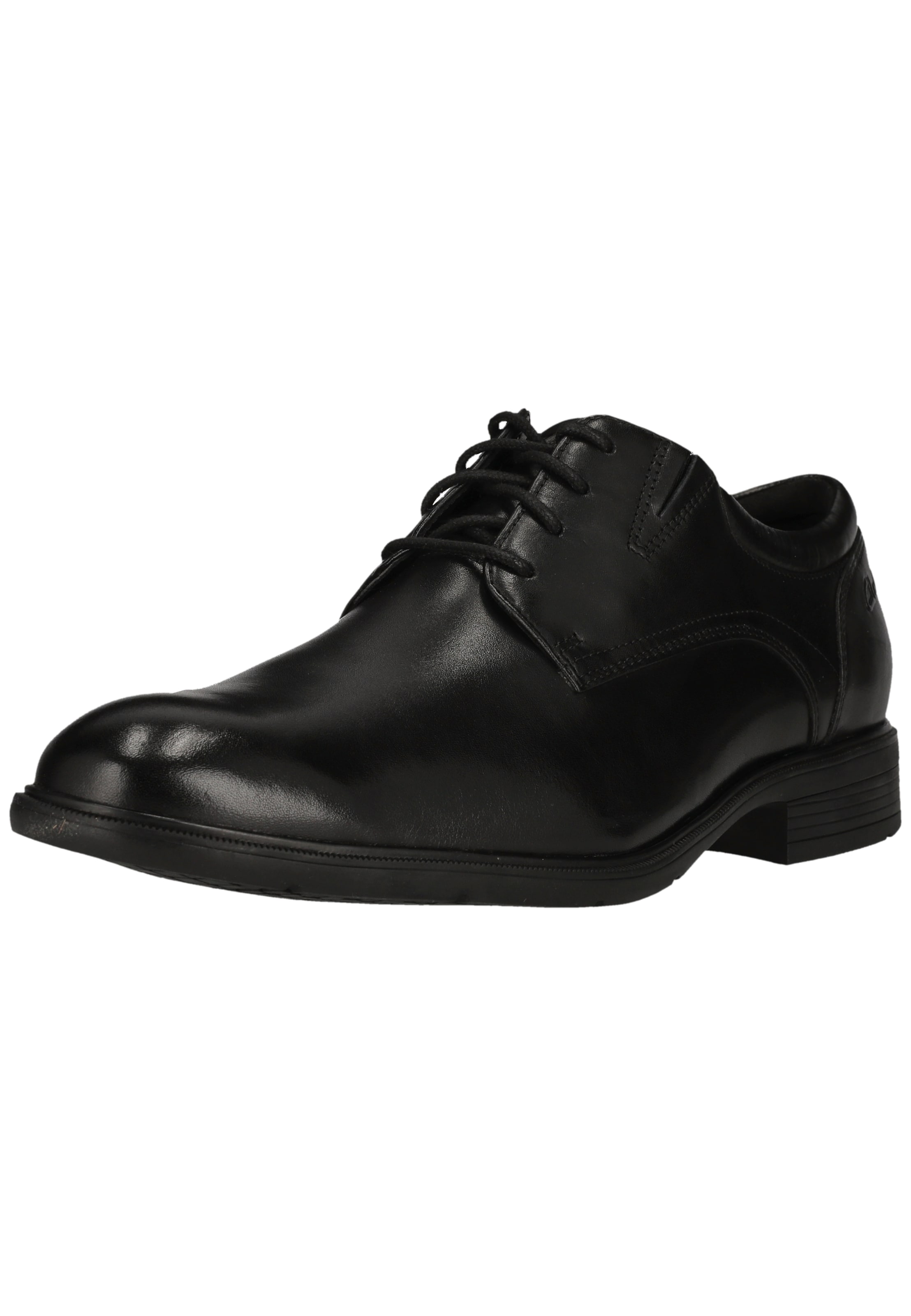 CLARKS Veterschoen 'Steadwell Lace' in Zwart: voorkant