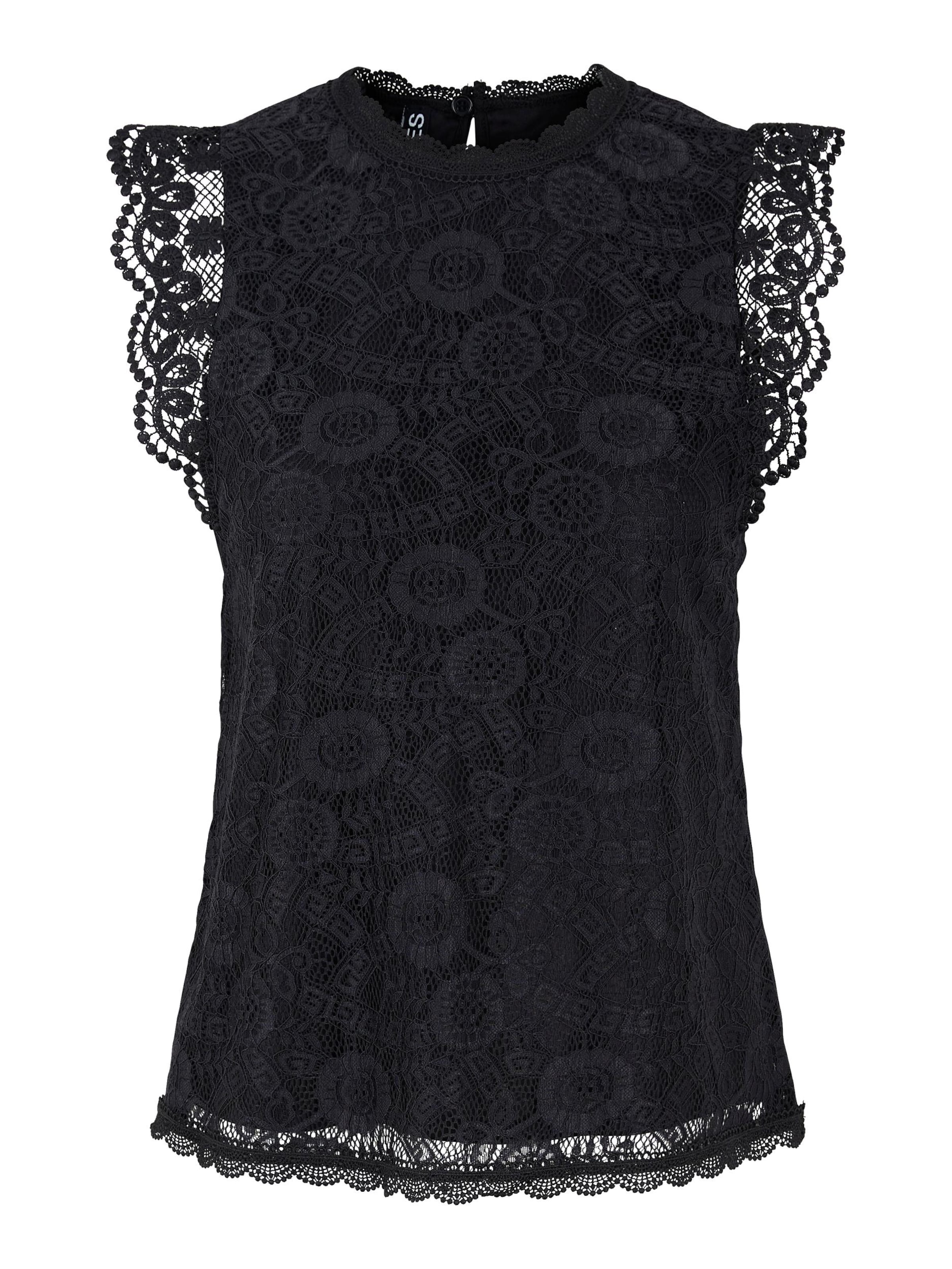 melns PIECES Blūze &#x27;PCOLLINE&#x27;: no priekšpuses